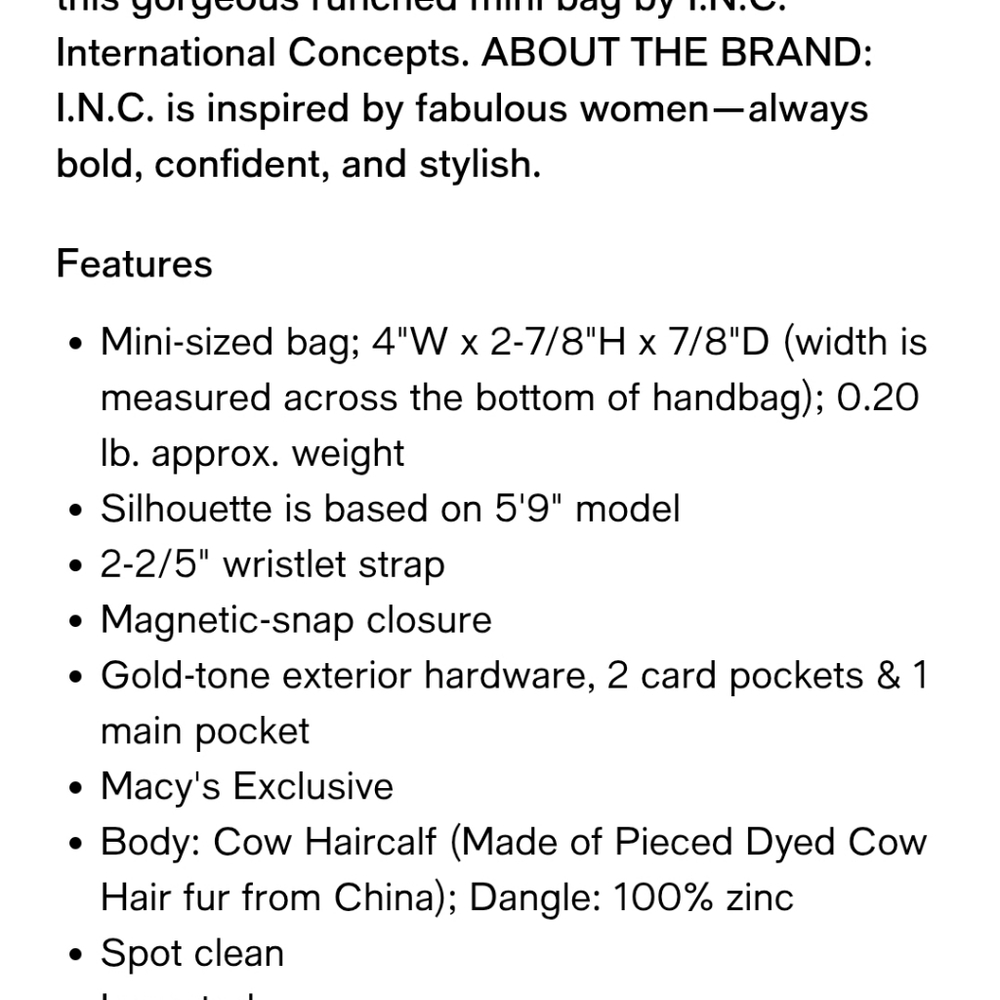 NIB I.N.C. International Concepts Taylah Leopard Mini Bag Charm Set Macy's - Picture 3 of 6